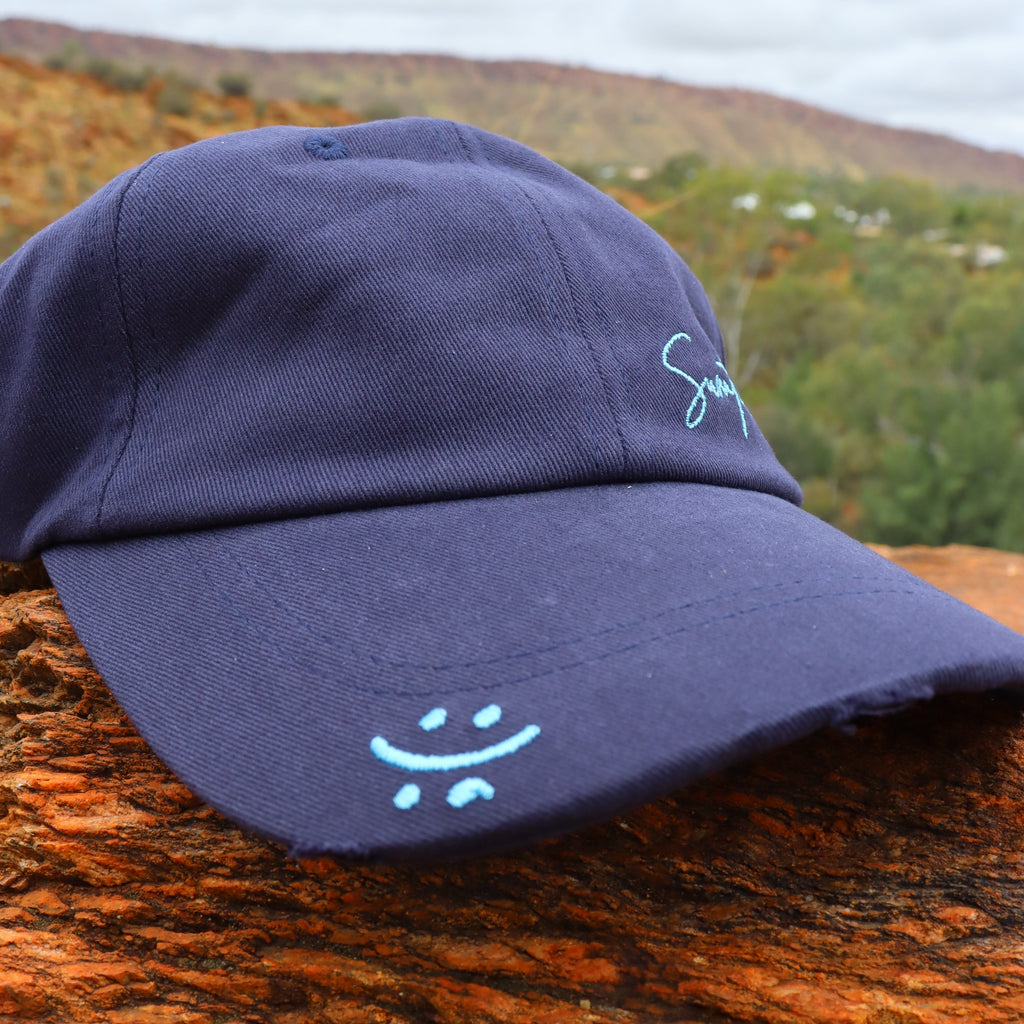 Distressed Cap - Navy