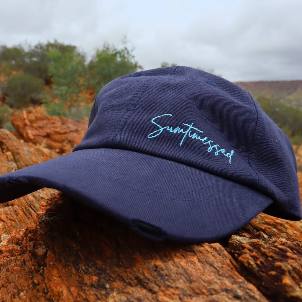 Distressed Cap - Navy