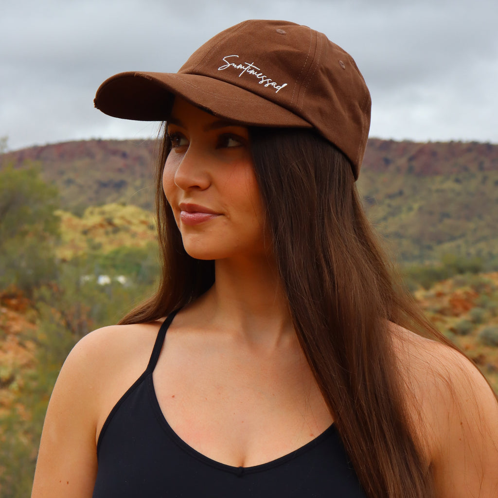 Distressed Cap - Dark Brown