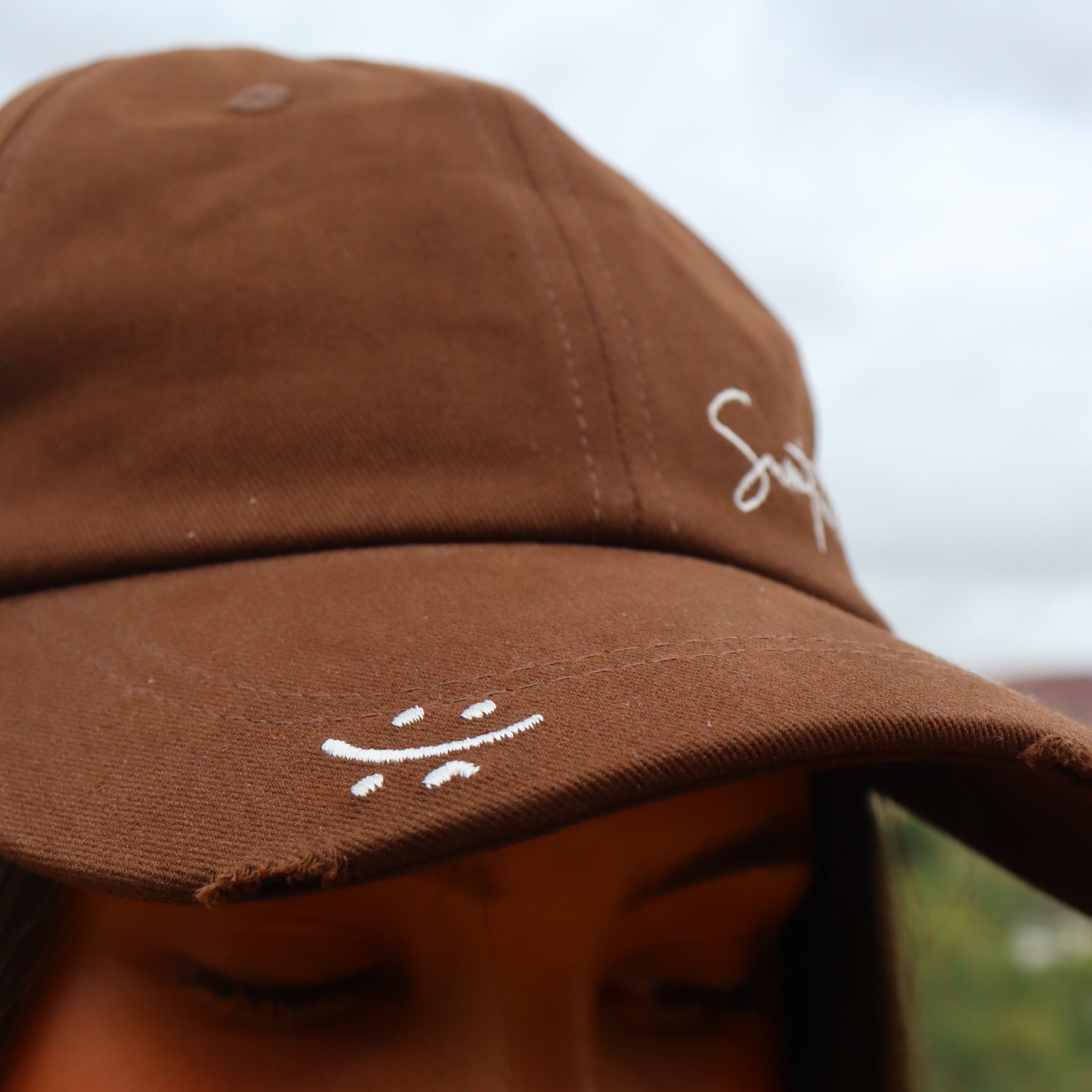 Distressed Cap - Dark Brown