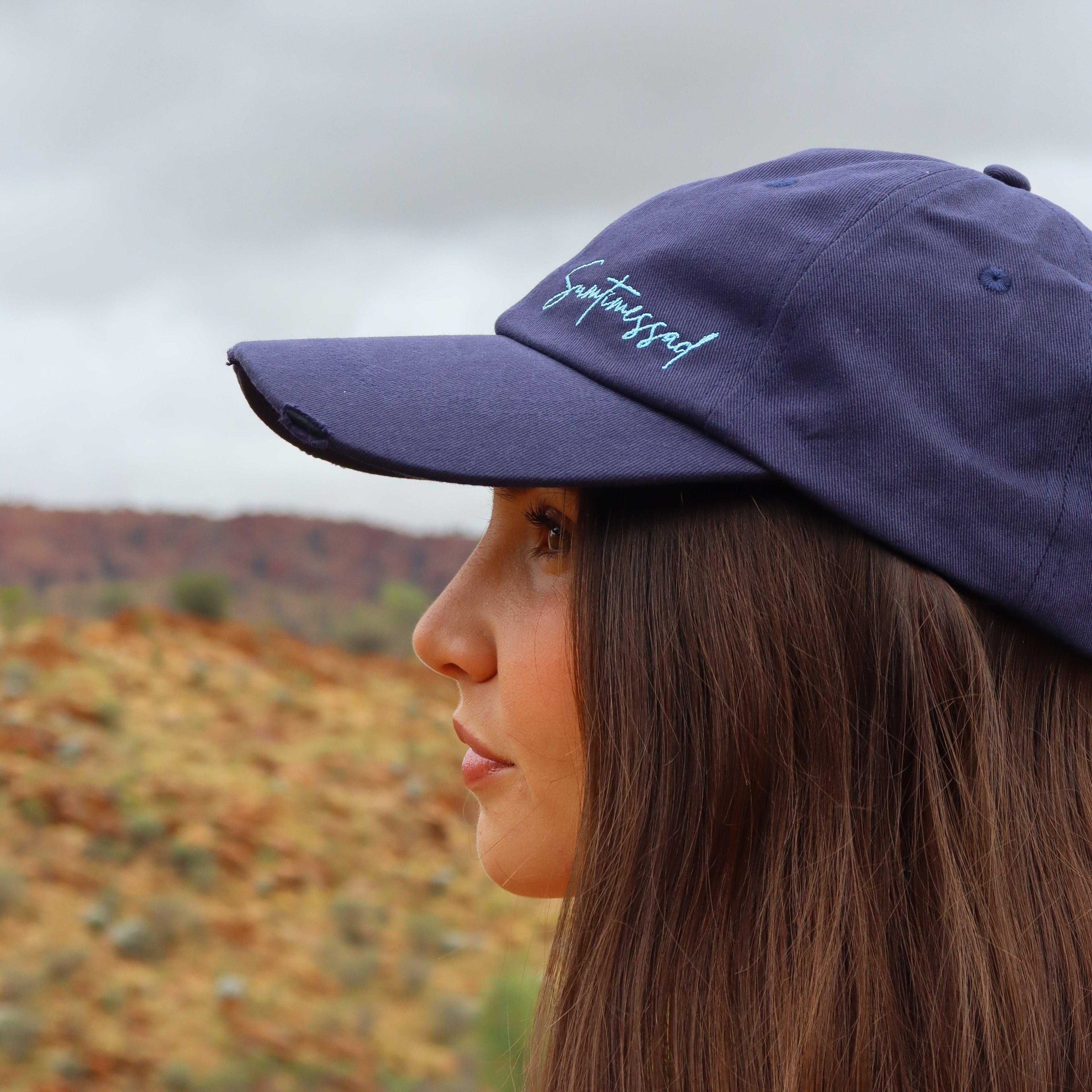 Distressed Cap - Navy