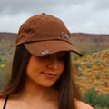 Distressed Cap - Dark Brown and Blue