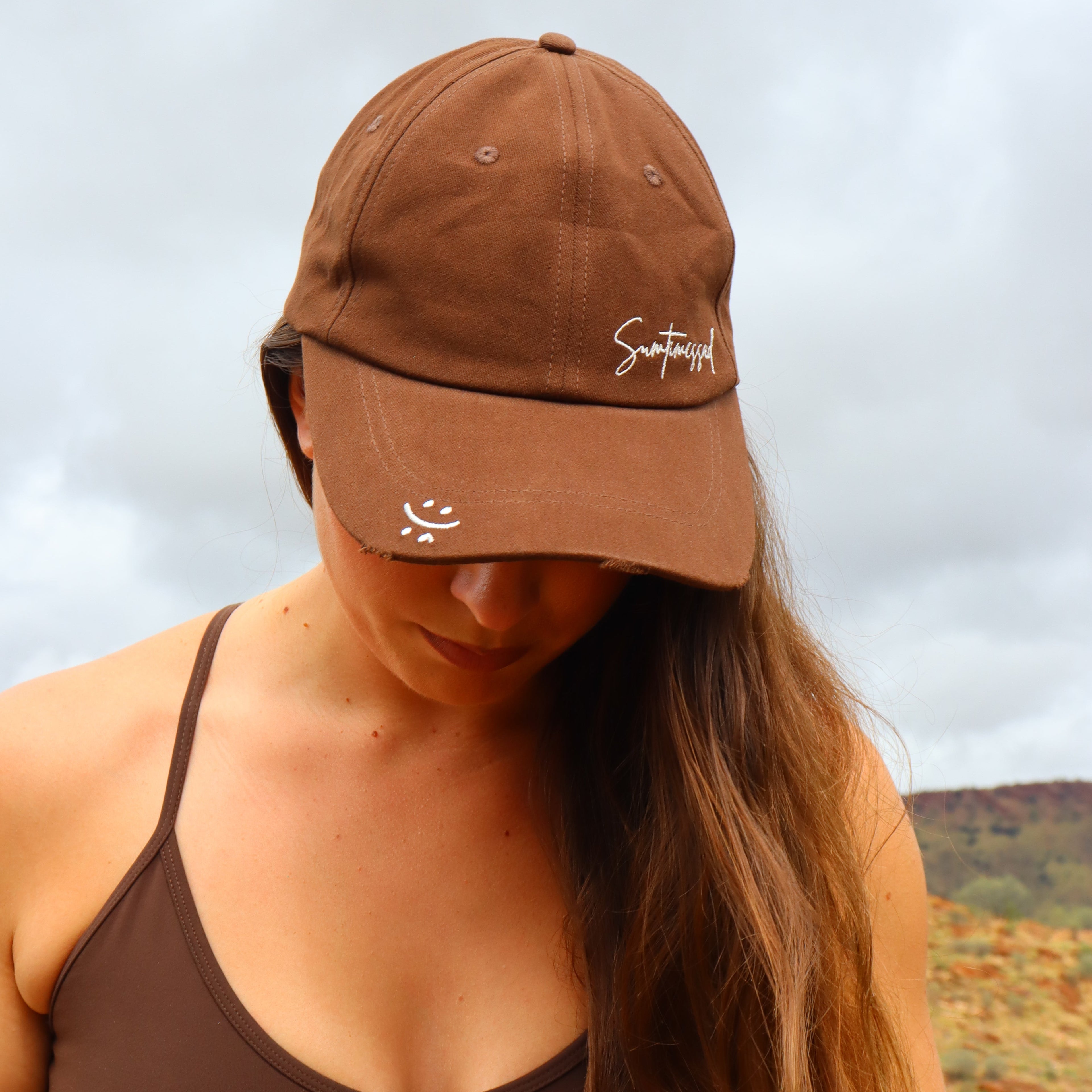 Distressed Cap - Dark Brown